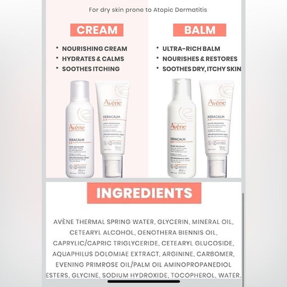 Avène XeraCalm A.D Lipid-Replenishing Cream Eczema-Prone Skin 13.5 Ounce - Picture 7 of 8